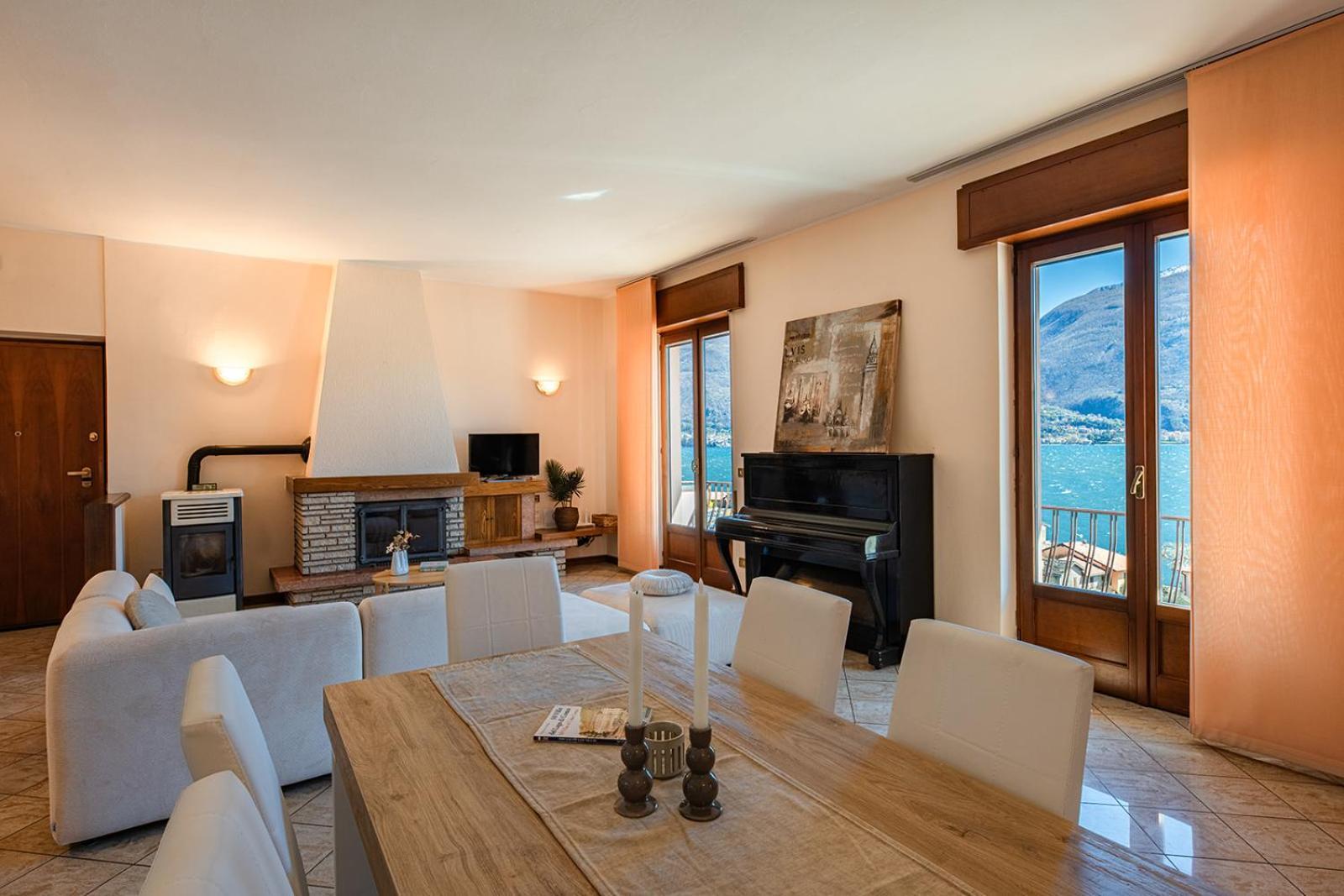 Appartamento Bellavista - Lake Como View - Near The Beach Cremia Bagian luar foto